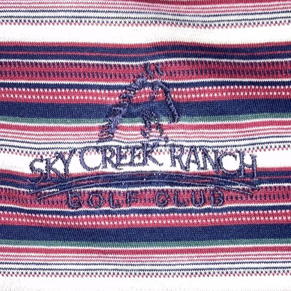 Mens Large Vintage Haley Reserve Golf Polo w/ Sky Creek Ranch Logo - Picture 6 of 10